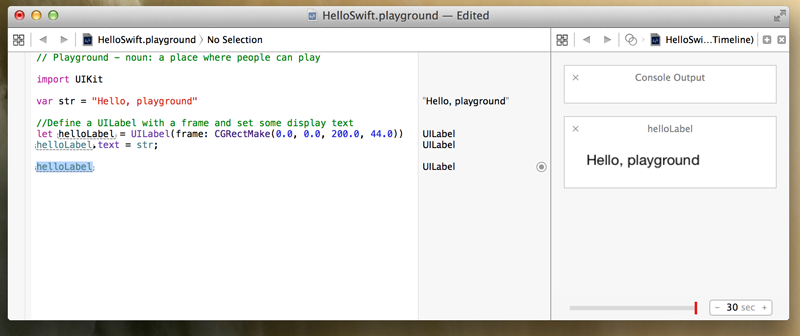 Swift Playground with UILabel