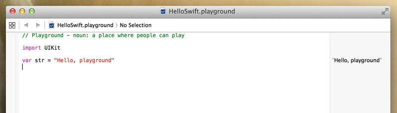 Xcode 6 Playground Start